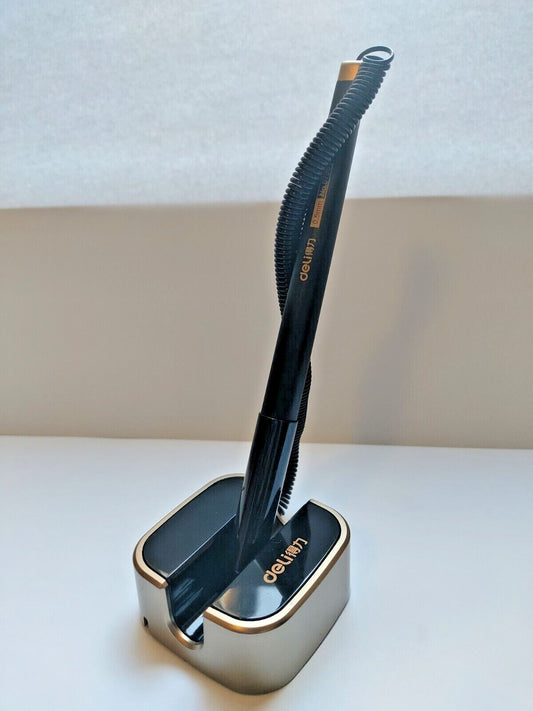 Reception Pen Desk Set On Chain With Stand- Black Counter Pen New
