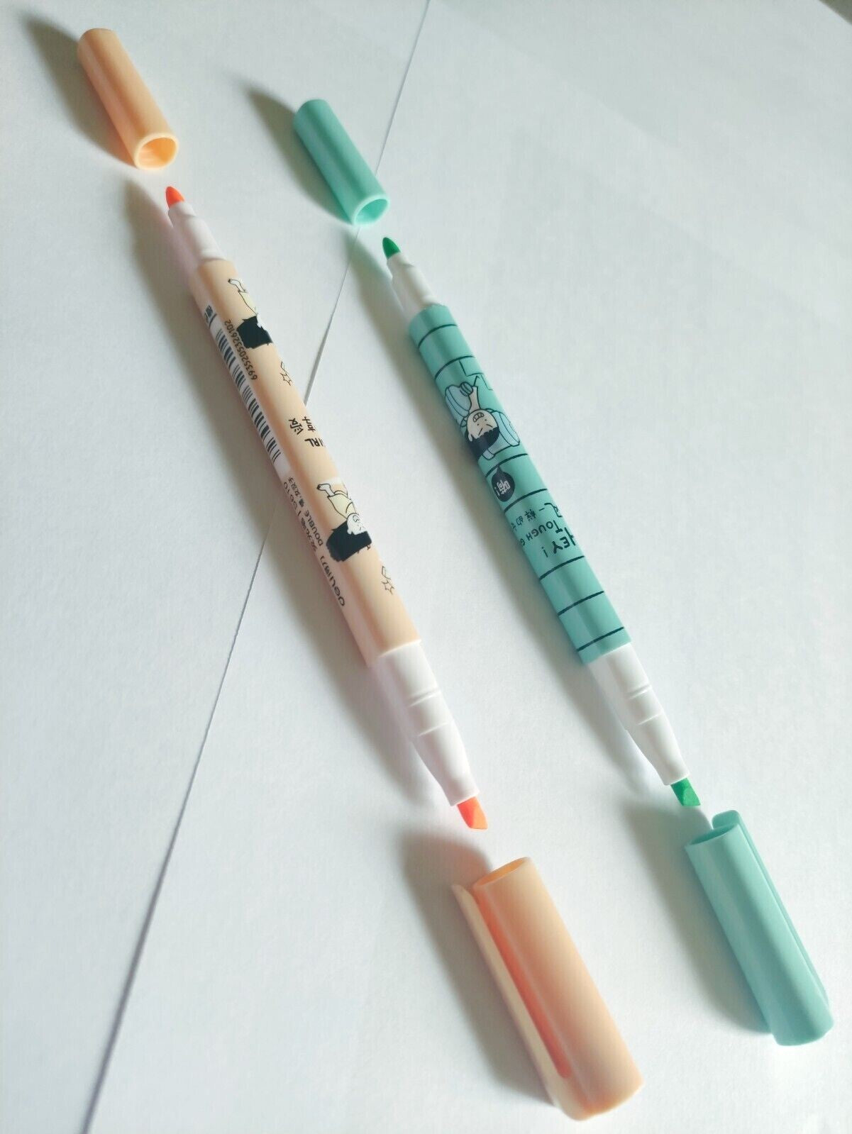Deli Highlighter Marker Grip Double Sided Highlighter School Home Office 4Pcs