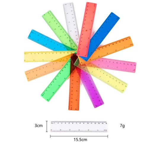 15cm 6'' Ruler Office School Stationary Shatterproof Strong School Office