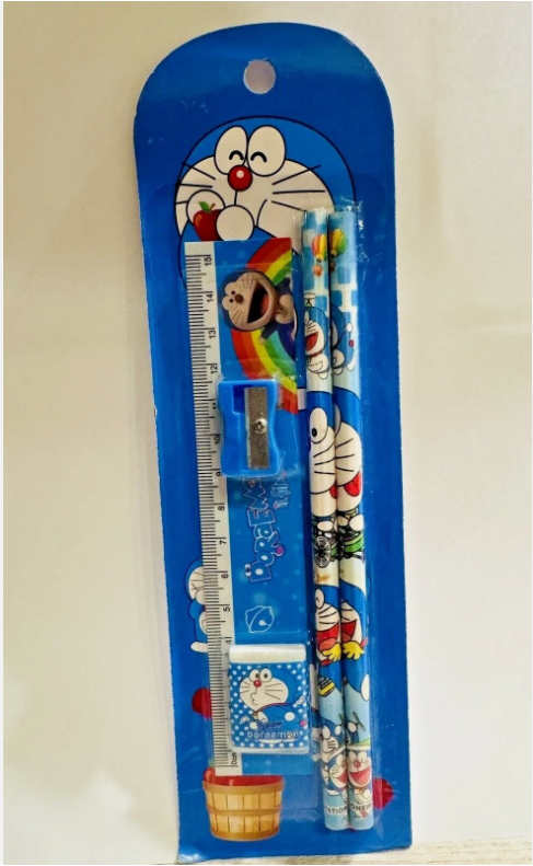 DISNEY 5PCS SET STATIONERY RULER SHARPENER PENCIL ERASER SET FOR KIDS