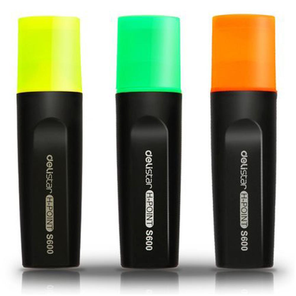 HIGHLIGHTER PENS ASSORTED BRIGHT COLOURS MARKERS SCHOOL OFFICE NEW 3PCS