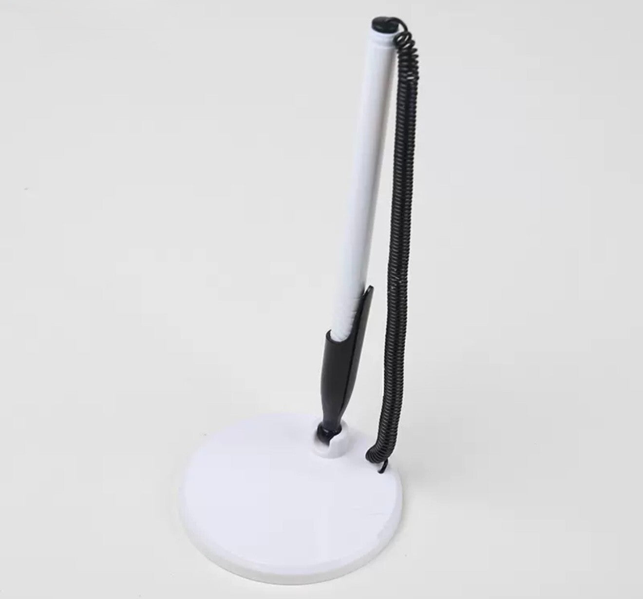 Reception Pen Desk Set On Chain With Stand- Black Counter Pen New