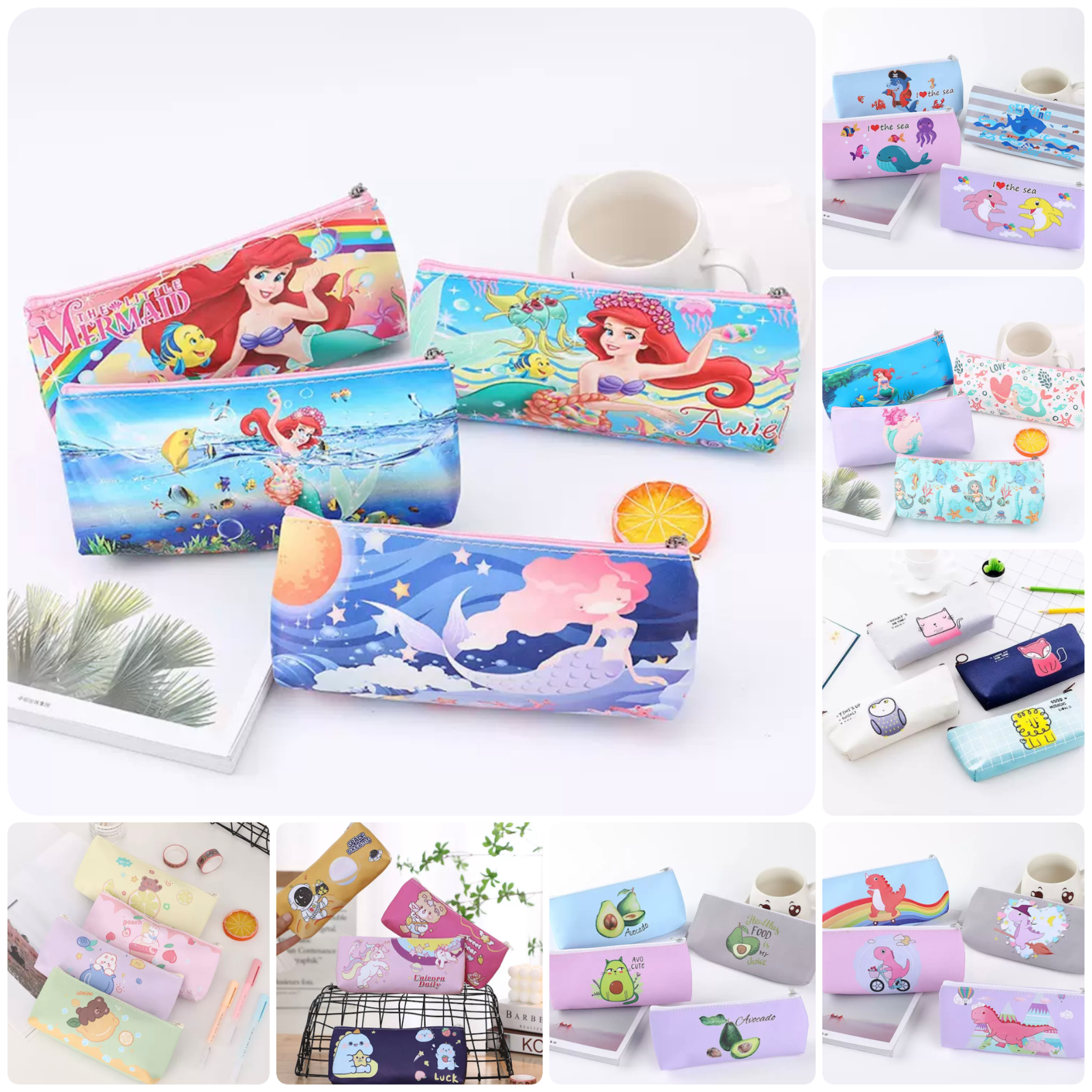 Pencil Case for  Girls Boys Children Animals Large  School Pencil Cases New