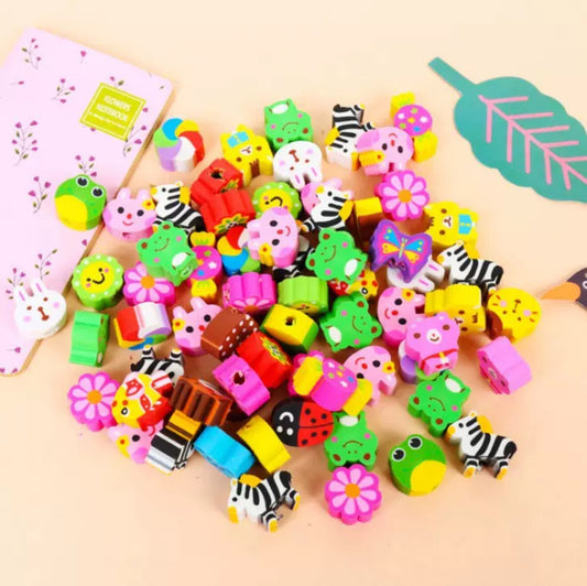 Animals Shaped Erasers Fun Kids Rubbers Party Gift Bag Fillers For School