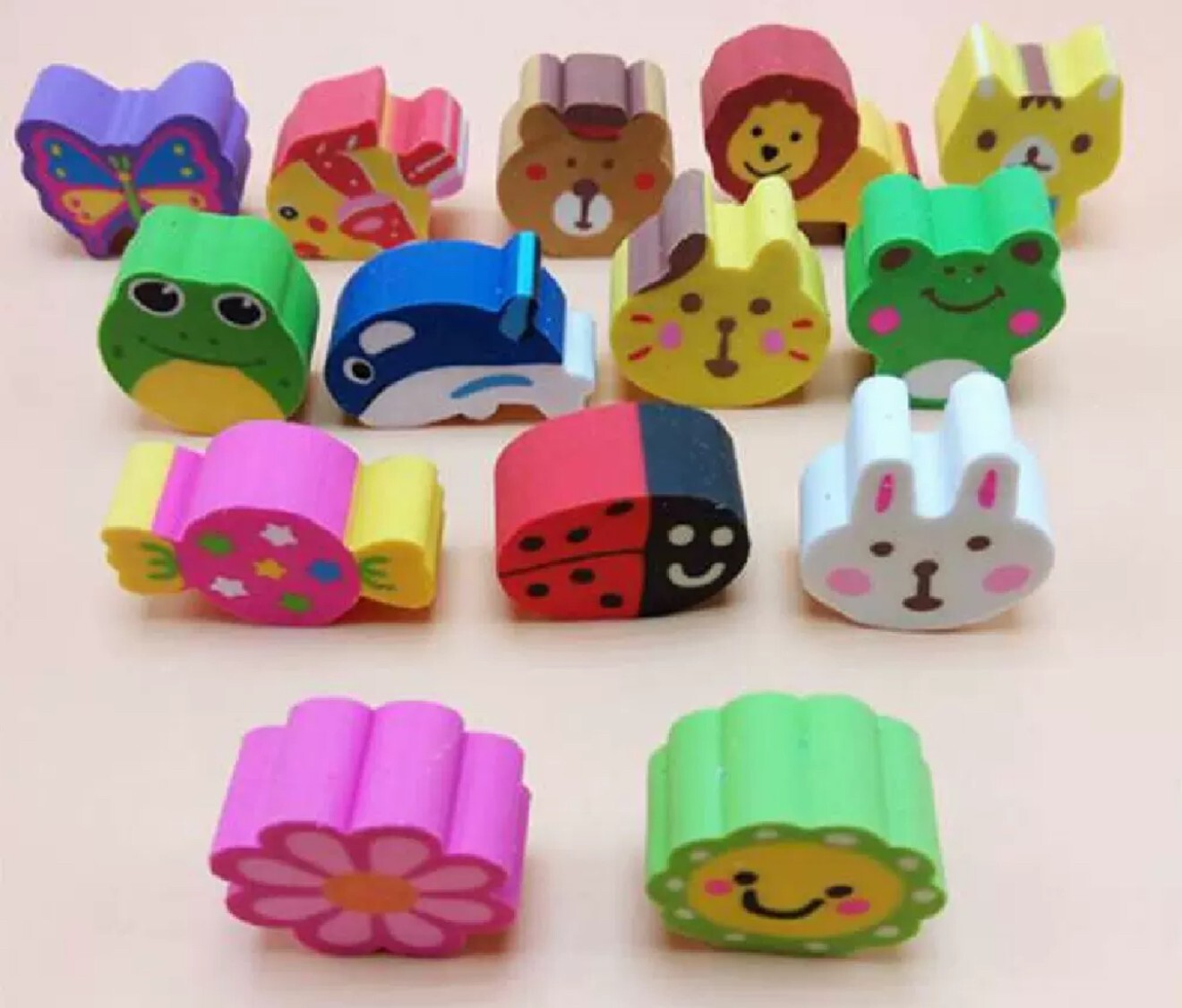 Animals Shaped Erasers Fun Kids Rubbers Party Gift Bag Fillers For School