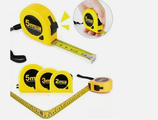 Retractable Tape Measure 3M/5M/7.5M/10M Autolock Rubber Grip Belt Clip