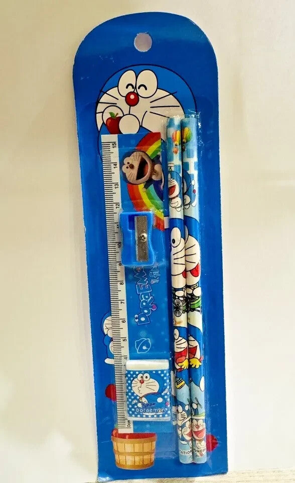 DISNEY 5PCS SET STATIONERY RULER SHARPENER PENCIL ERASER SET FOR KIDS