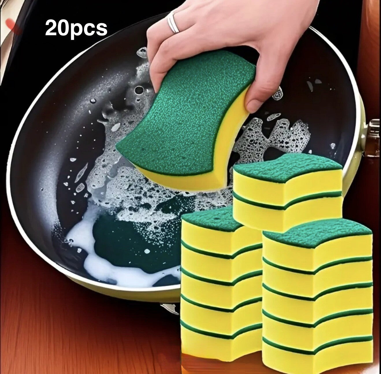 Washing up sponge scourers Lot Kitchen Sponge Super Strong 20PCS