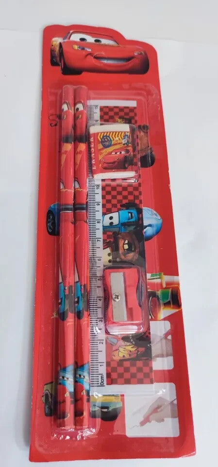 DISNEY 5PCS SET STATIONERY RULER SHARPENER PENCIL ERASER SET FOR KIDS
