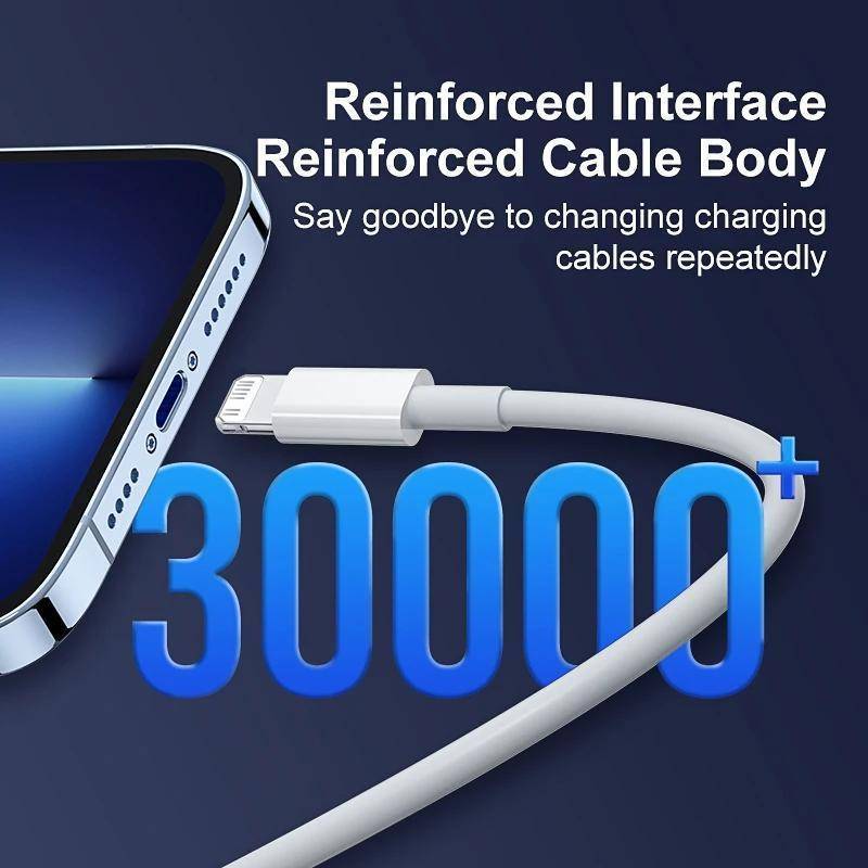 Fast Charger USB Cable for iPhone 5–14 Pro Max iPad – Sync Data Charging Cord