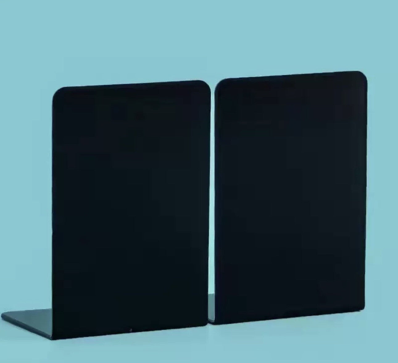 Pair of Plastic Bookend Anti Slip Book End Stand Support Office School Home