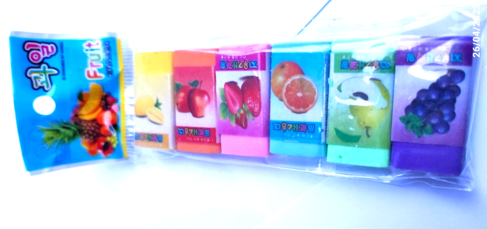 6 Mini Pieces of Rubber Pencil Erasers for Children School Home Office Drawing