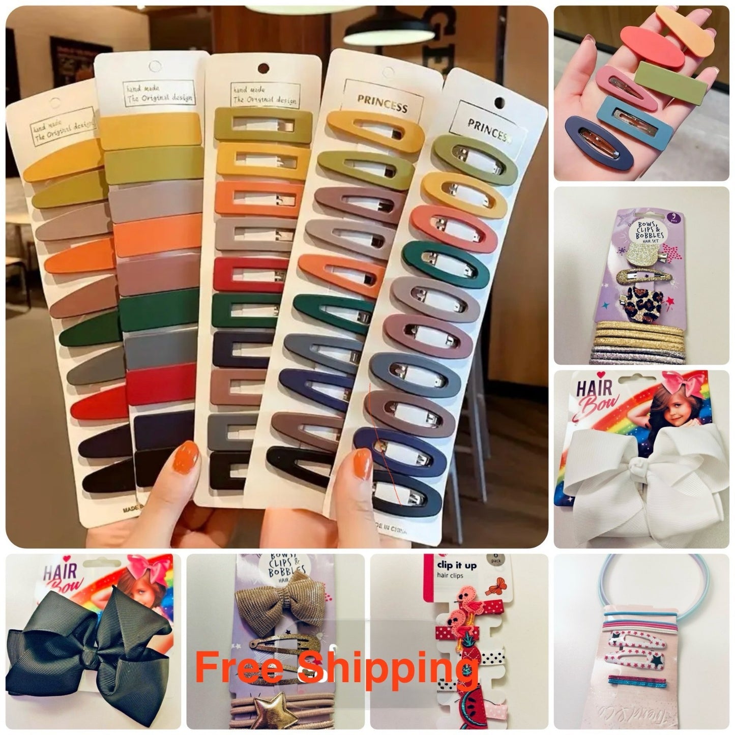 Girls Boutique Head Clips Hair Bows Crown Princess Brand New