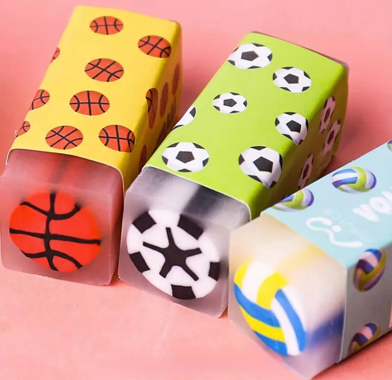 Erasers  Rubber Plastic for School Gift Party Bag Stocking Fillers 3 Pieces