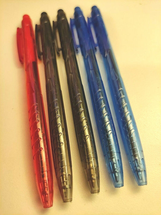 Ballpoint Pens Black Red Blue Mix Colours For School Home Office