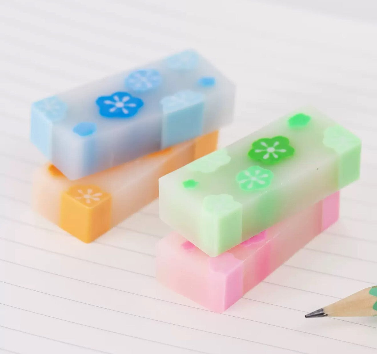 Erasers  Rubber Plastic for School Gift Party Bag Stocking Fillers 3 Pieces