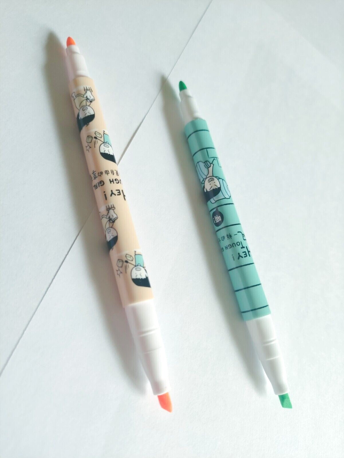 Deli Highlighter Marker Grip Double Sided Highlighter School Home Office 4Pcs
