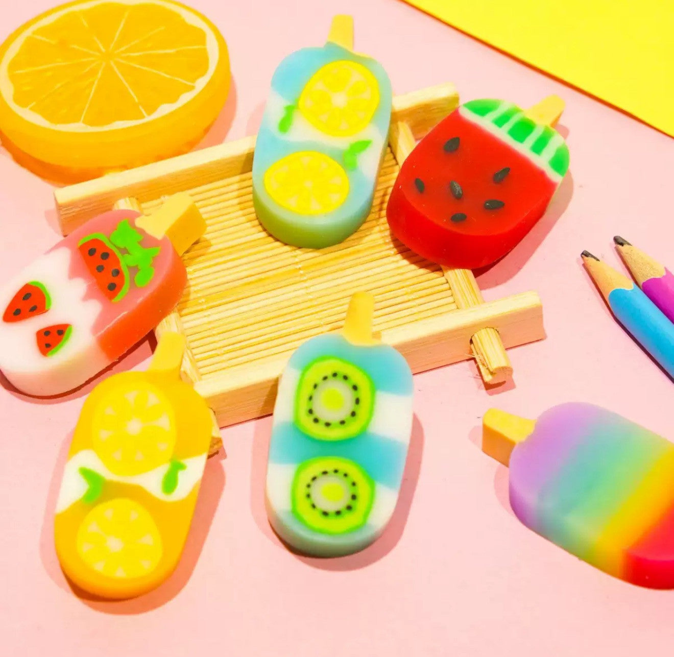 Eraser Rubber Plastic Set for Children School Home Office Drawing