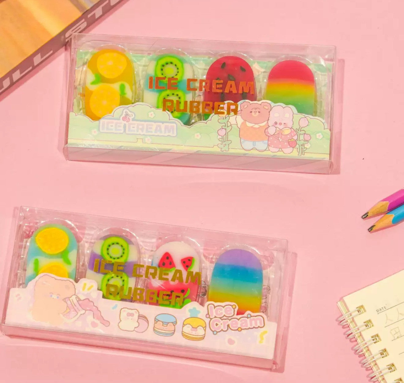 Eraser Rubber Plastic Set for Children School Home Office Drawing