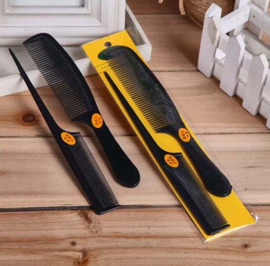 2X Assorted Black Comb Set Hair Styling Hairdressing Salon Barbers Men Women Cut