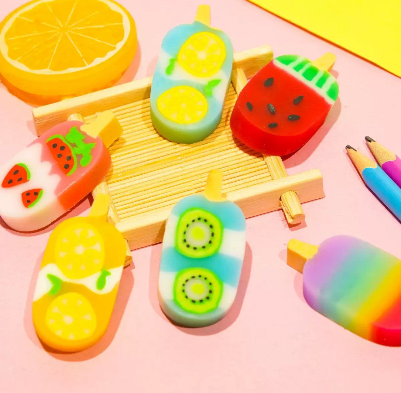 Eraser Rubber Plastic Set for Children School Home Office Drawing